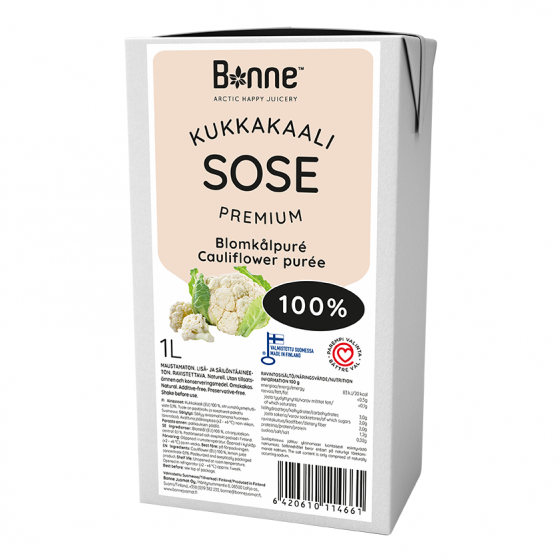 ŽIEDINIŲ KOPŪSTŲ tyrė Bonne Premium 100 % (Cauliflower puree)
