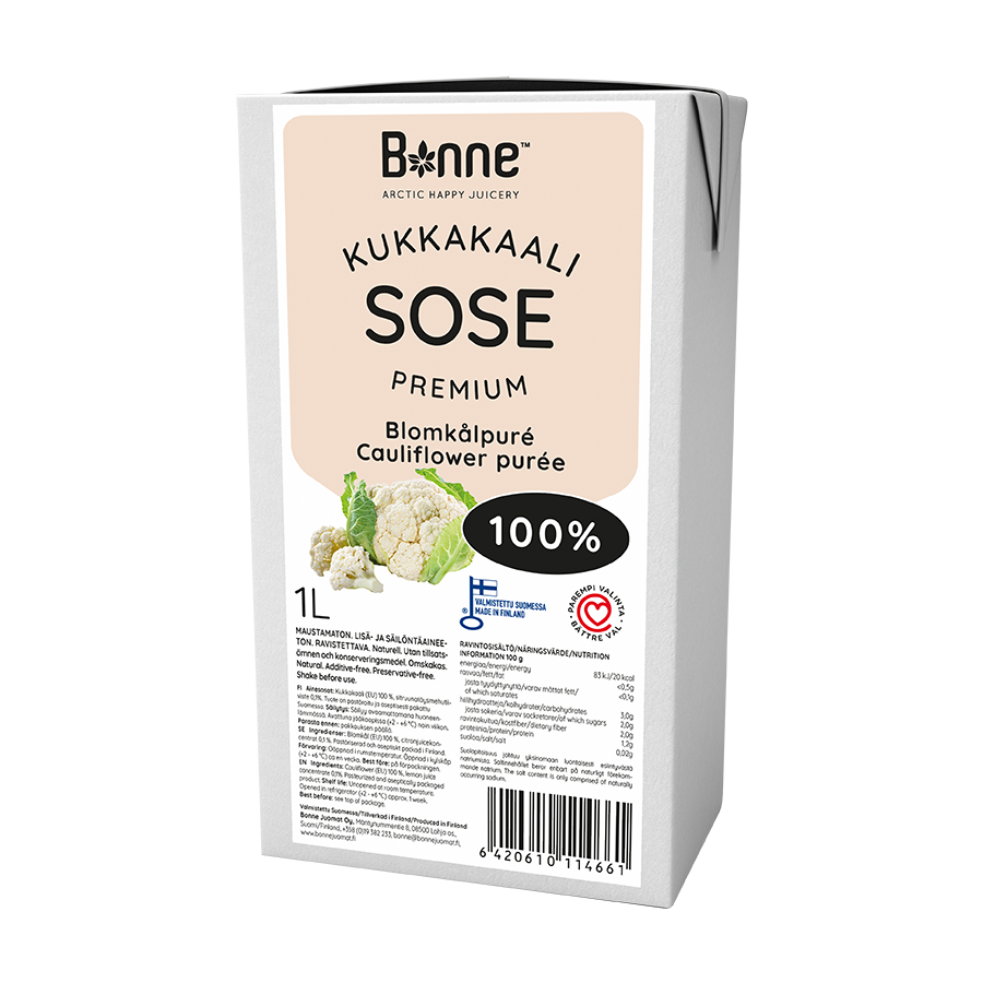 ŽIEDINIŲ KOPŪSTŲ tyrė Bonne Premium 100 % (Cauliflower puree)