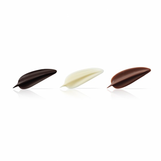 Trijų spalvų šokoladinis papuošimų rinkinys "Elegancija mini"