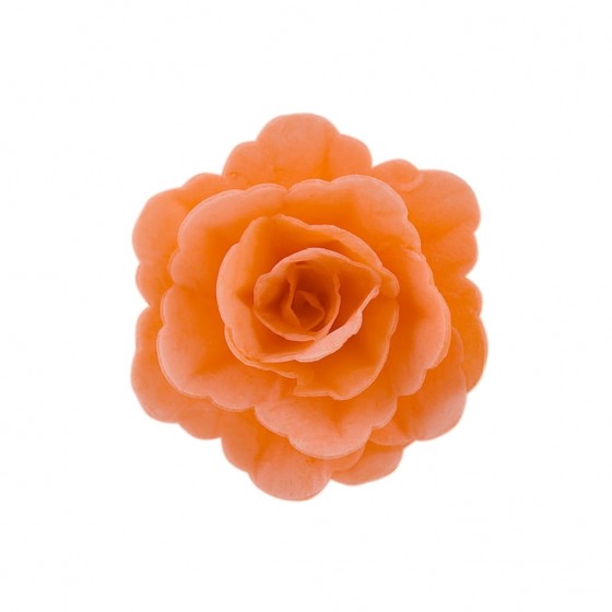 Oranžinė vaflinė rožė 5,5cm