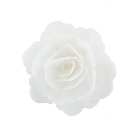 Balta vaflinė rožė 5,5cm