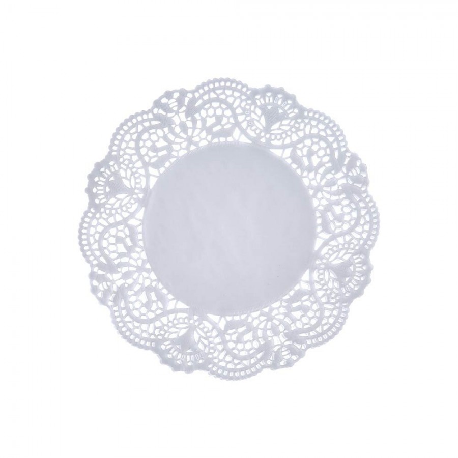 Baltos popierinės servetėlės Ø23cm Baltos popierinės servetėlės Ø23cm