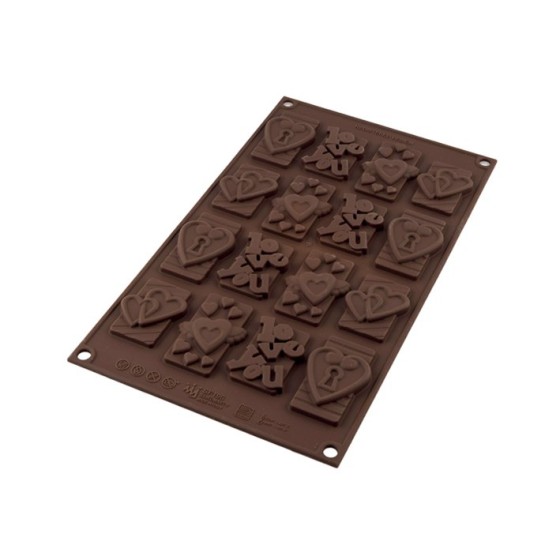 Silikoninė forma SF196 CHOCO TAGS 300 × 175 × h9 mm
