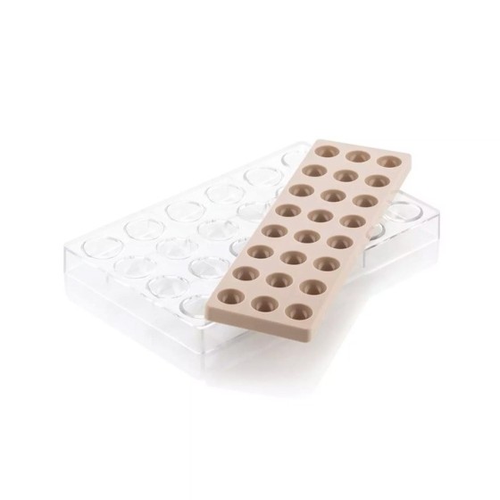 Plastikinė forma SEMISFERA01 su spaudais Ø31 × h16 mm