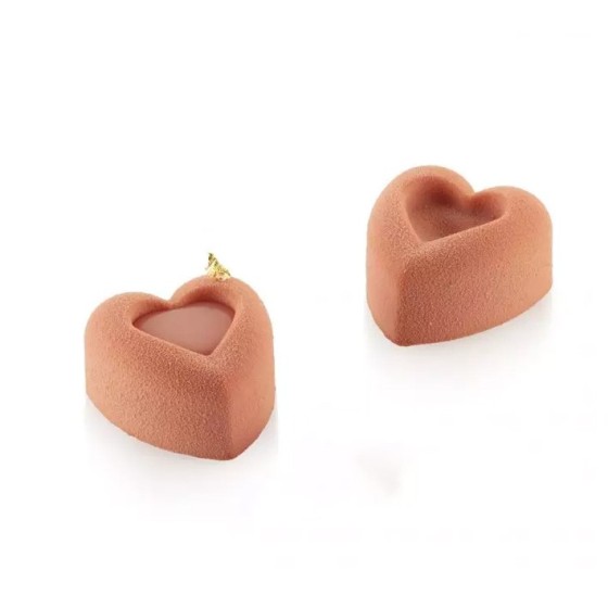 Silikoninė forma SF088 ŠIRDELĖS 48 × 54 × h27 mm