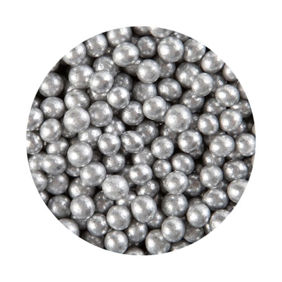 Cukriniai pabarstukai PEARLY SILVER 0,4 cm 600 g