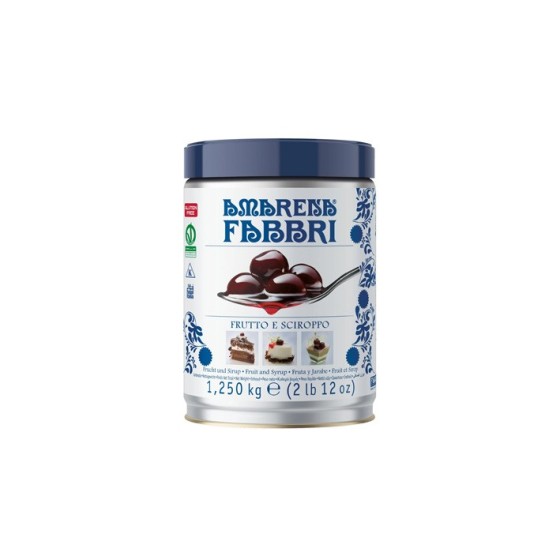 Laukinės vyšnios sirupe Amarena FABBRI, 1,25kg