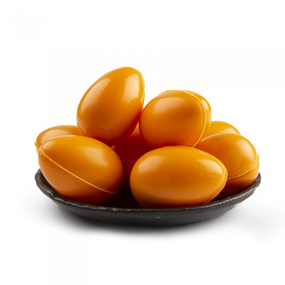 Baltojo šokolado papuošimai Oranžinis kiaušinis 3D