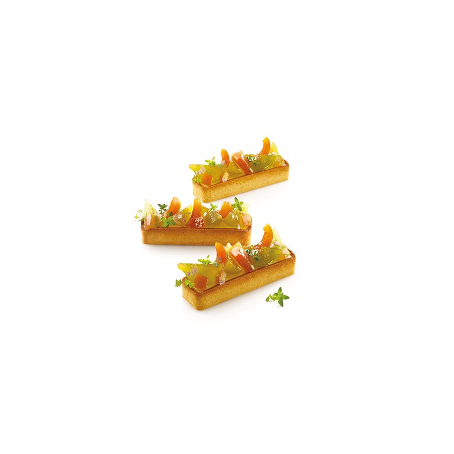 Silikoninių formų rinkinys "Kit tarte ring rectangular" Silikomart