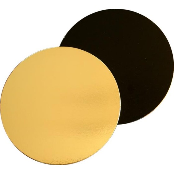 Aukso/juodos spalvos kartoninis padėkliukas Ø10cm