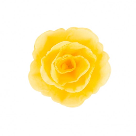 Geltona vaflinė rožė 5,5cm