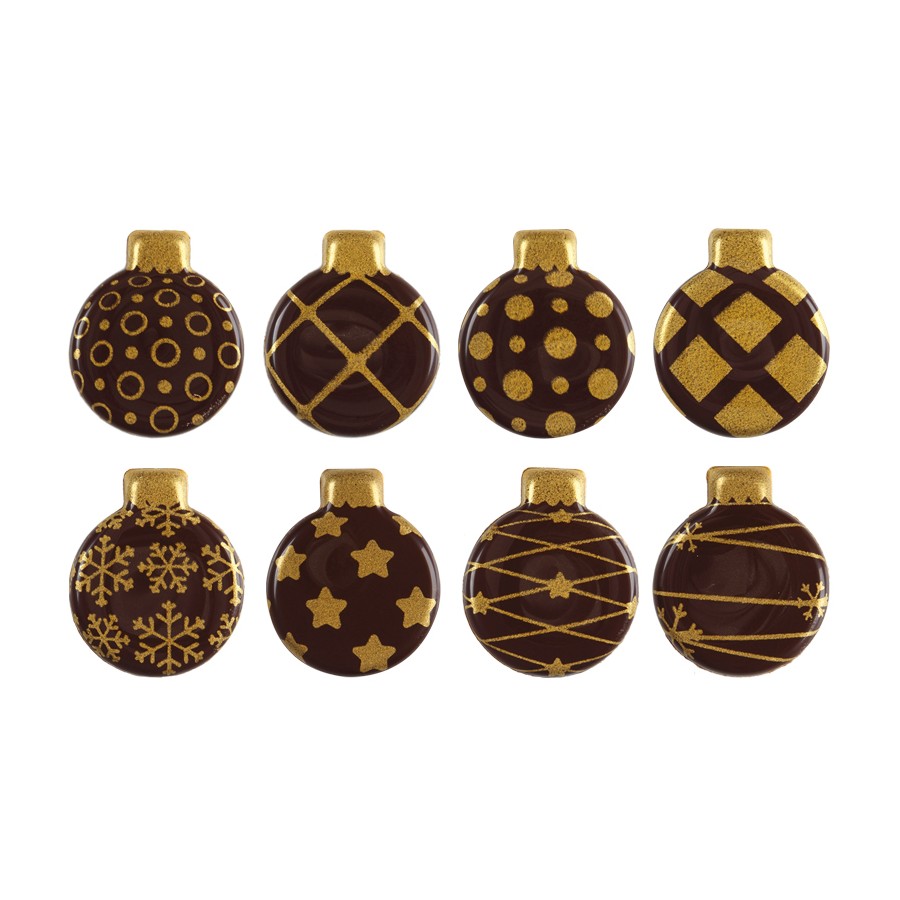 Kalėdinis šokoladinių kamuolių papuošimų rinkinys 2.5cm