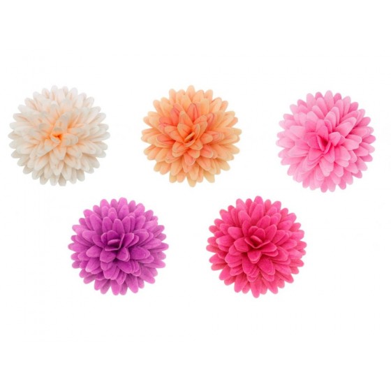 Įvarių spalvų vaflinių gėlių rinkinys 4,5cm