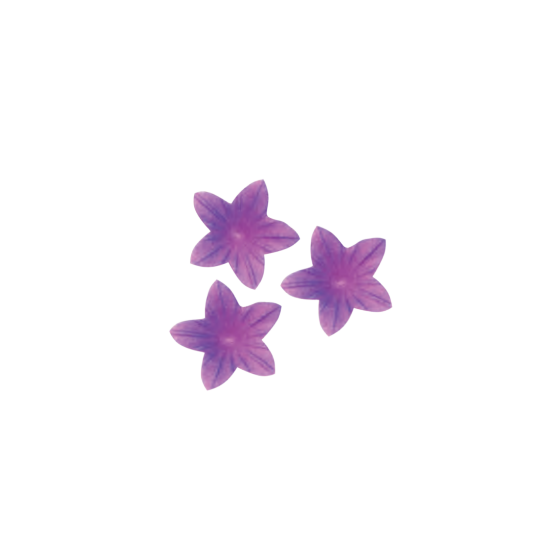 Vaflinės gėlės mini violetinės 2cm