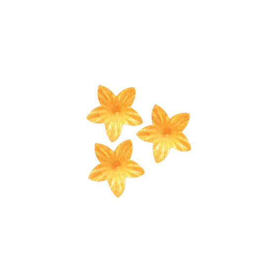 Vaflinės gėlės mini geltonos 2cm