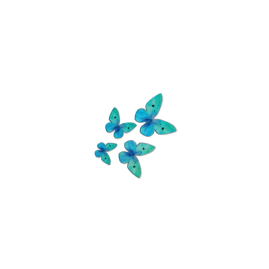 Vafliniai drugeliai mėlyni