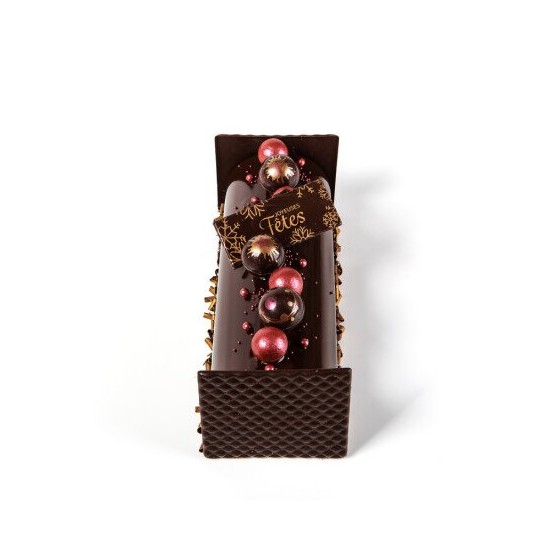 2.8 cm. Šokoladiniai kalėdiniai papuošimai juodojo šokolado