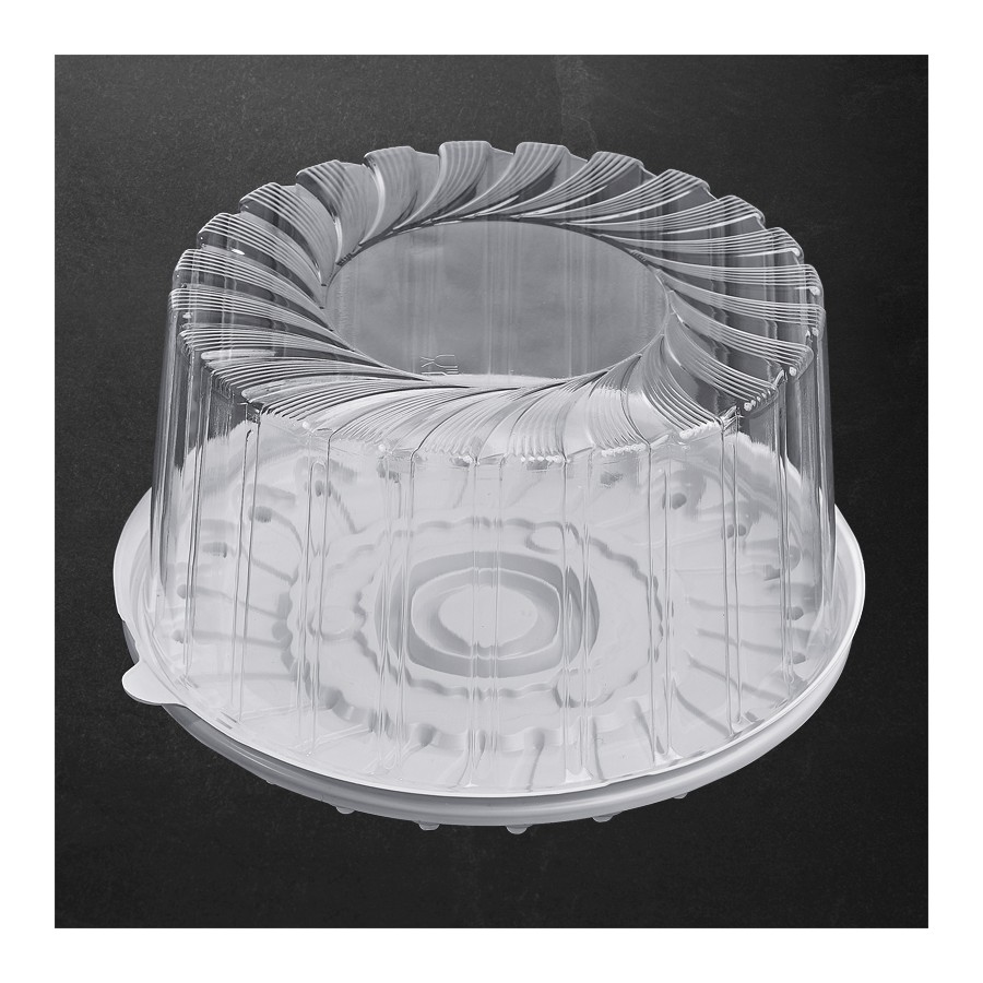 Ø18,9xh8,1 cm. Plastikinė dėžutė tortams