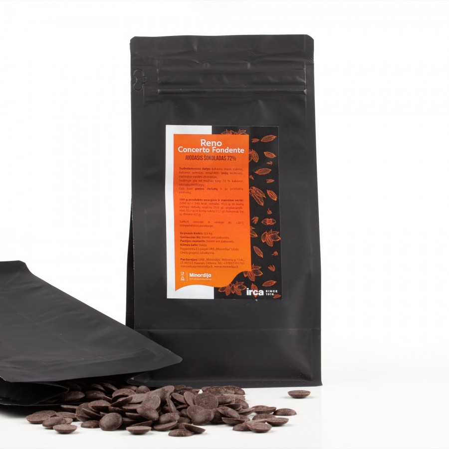 Juodojo šokolado 72% RENO CONCERTO FONDENTE (40/42) pakuotė
