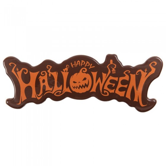 15x5 cm. Juodojo šokolado papuošimas "Maxiletters Halloween"