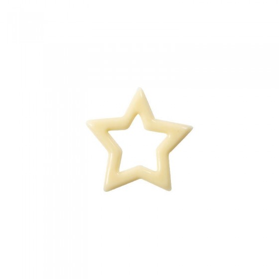 4 cm. Baltojo šokolado papuošimas "Žvaigždė"