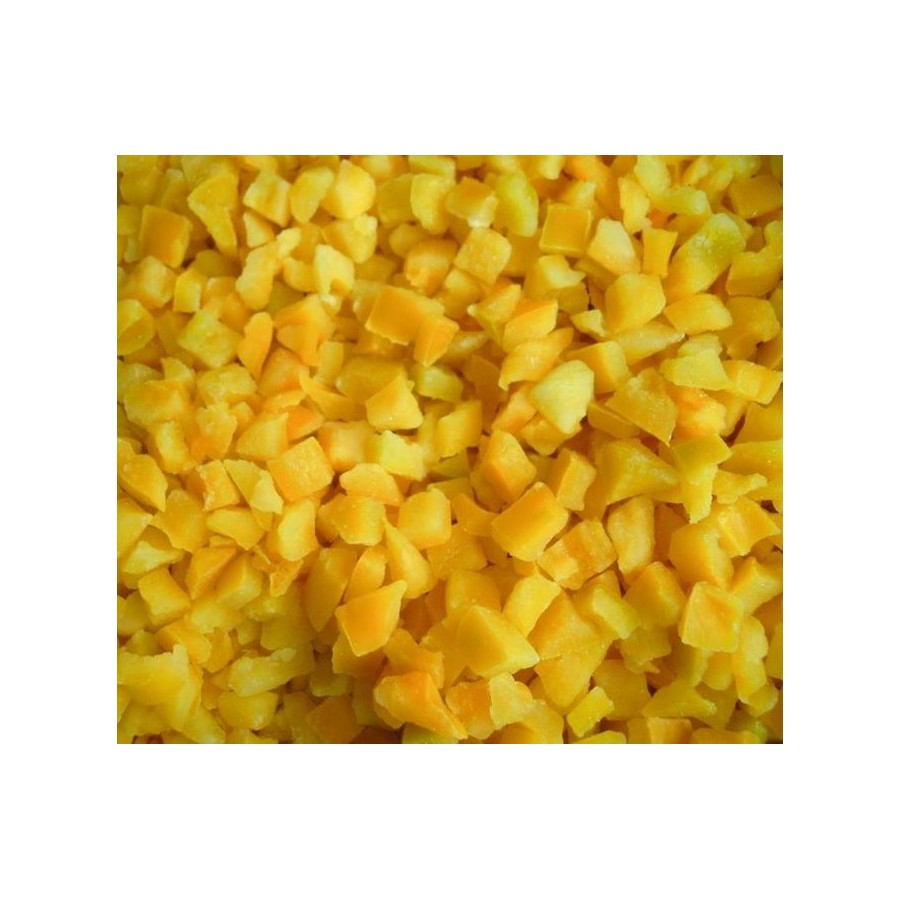 Šaldytų geltonų paprikų kubeliai 10x10 mm.
