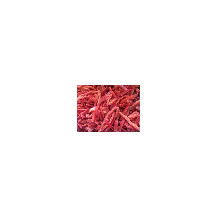 Šaldytos raudonų paprikų juostelės 5-7 mm