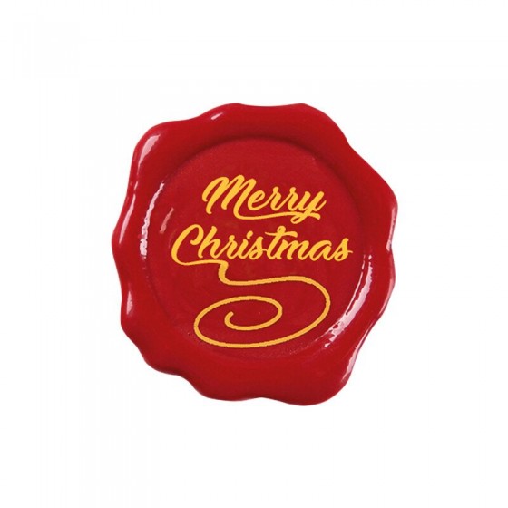 3 cm. Šokoladinis papuošimas Merry Christmas
