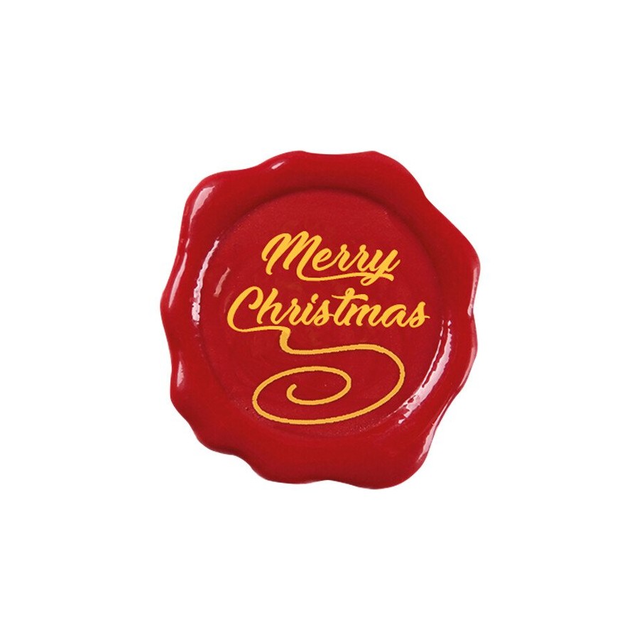 3 cm. Šokoladinis papuošimas Merry Christmas