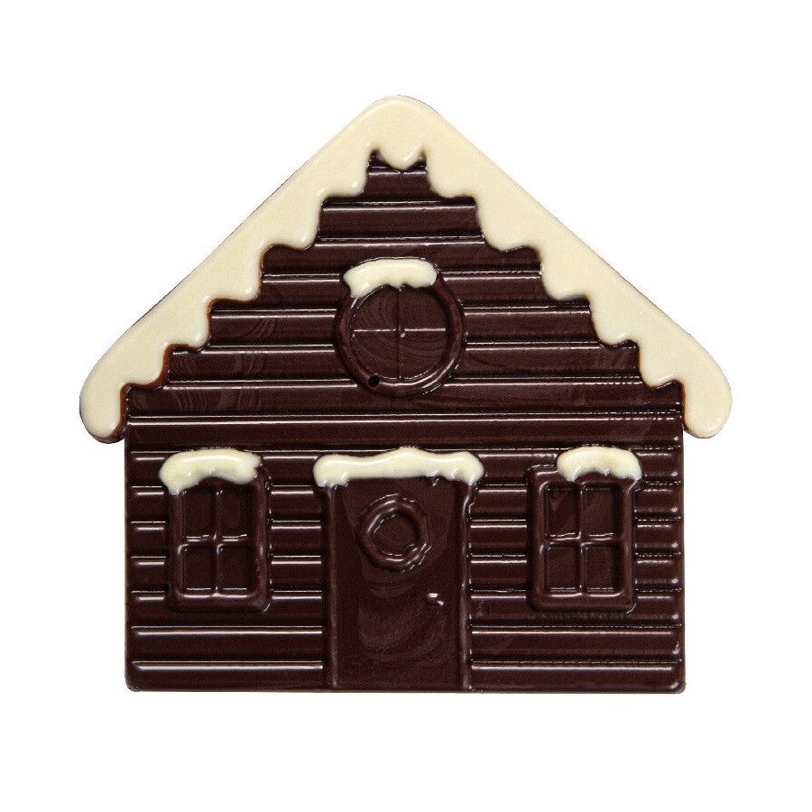 9 x 8,5 cm. Šokoladinis papuošimas RĄSTINIS NAMELIS