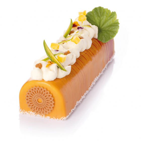 Baltojo šokolado papuošimas GĖLĖ, 40 mm