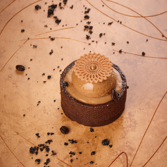 Baltojo šokolado papuošimas GĖLĖ, 40 mm