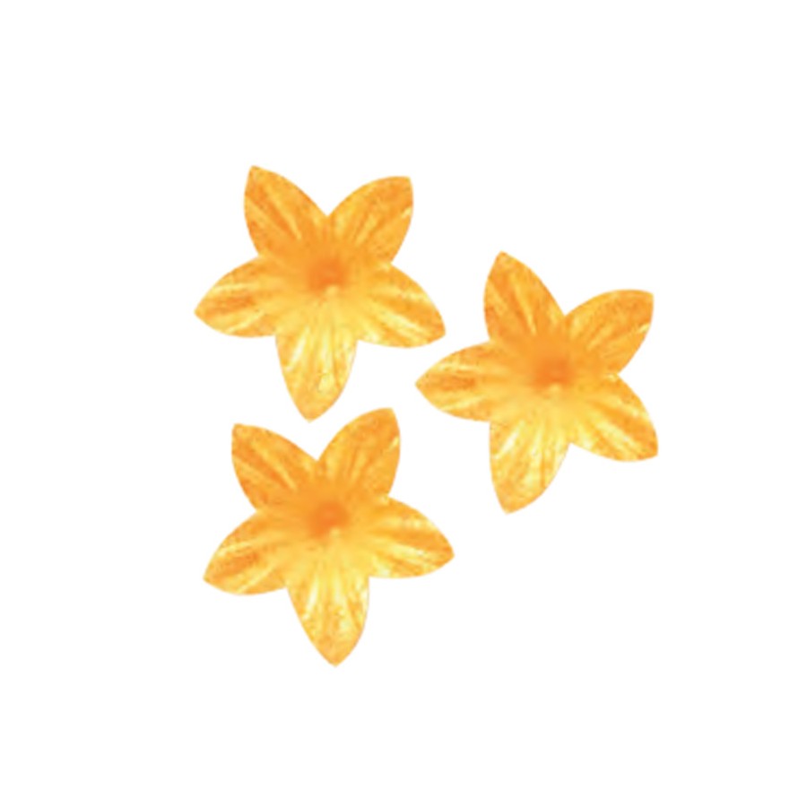 Vaflinės gėlės mini geltonos 2cm