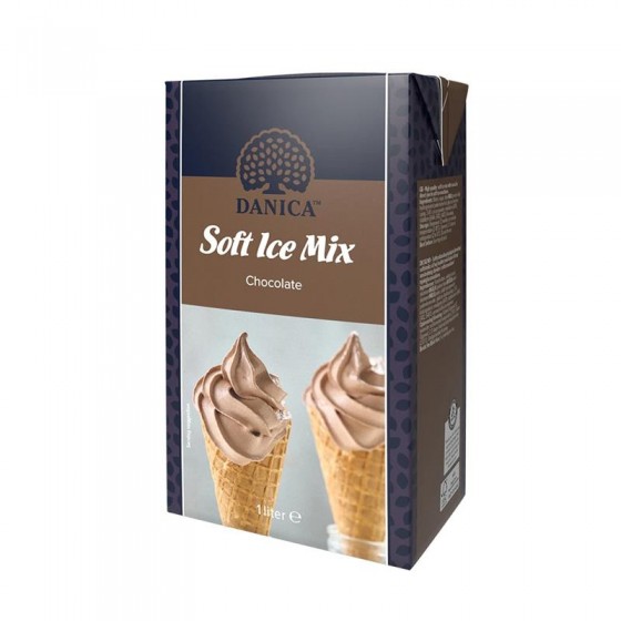 Mišinys šokolado skonio minkštiems ledams DANICA CHOCO SOFT ICE  MIX