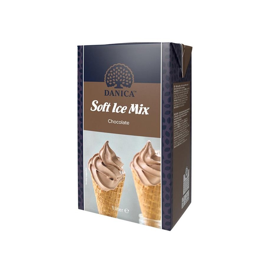 Mišinys šokolado skonio minkštiems ledams DANICA CHOCO SOFT ICE  MIX