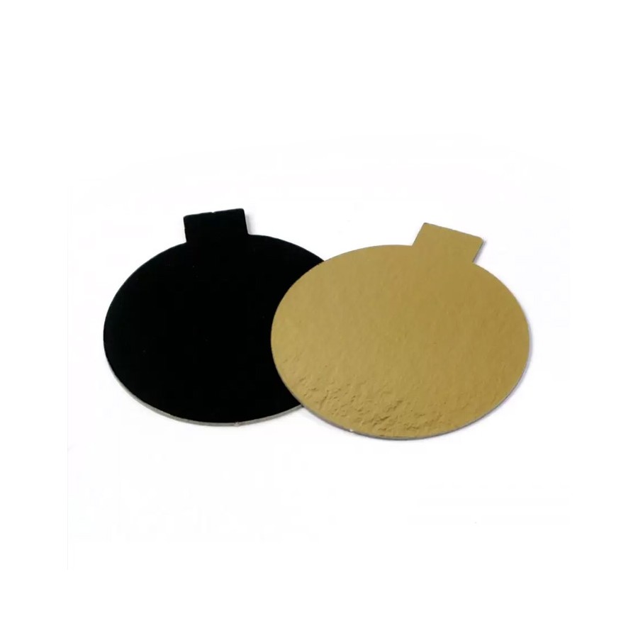 Ø8 cm Aukso/juodos spalvos kartoninis