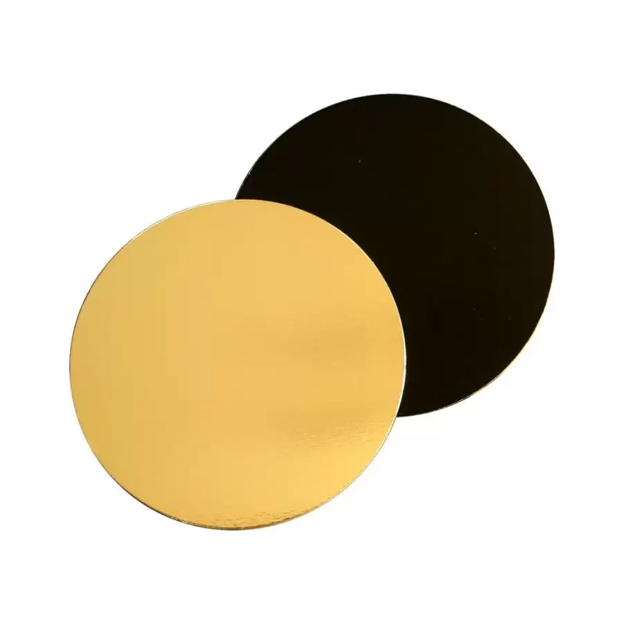 Ø30 cm, Kartoniniai aukso/juodos spalvos padėkliukai Ø30 cm, Kartoniniai aukso/juodos spalvos padėkliukai