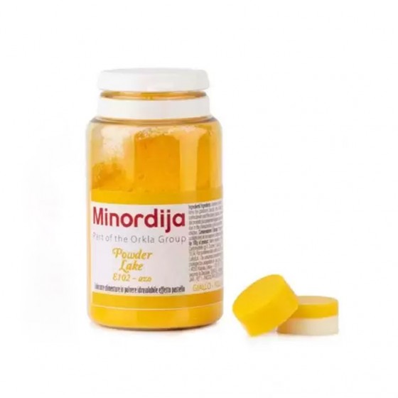 Milteliniai geltoni dažai (riebaluose tirpūs) E102