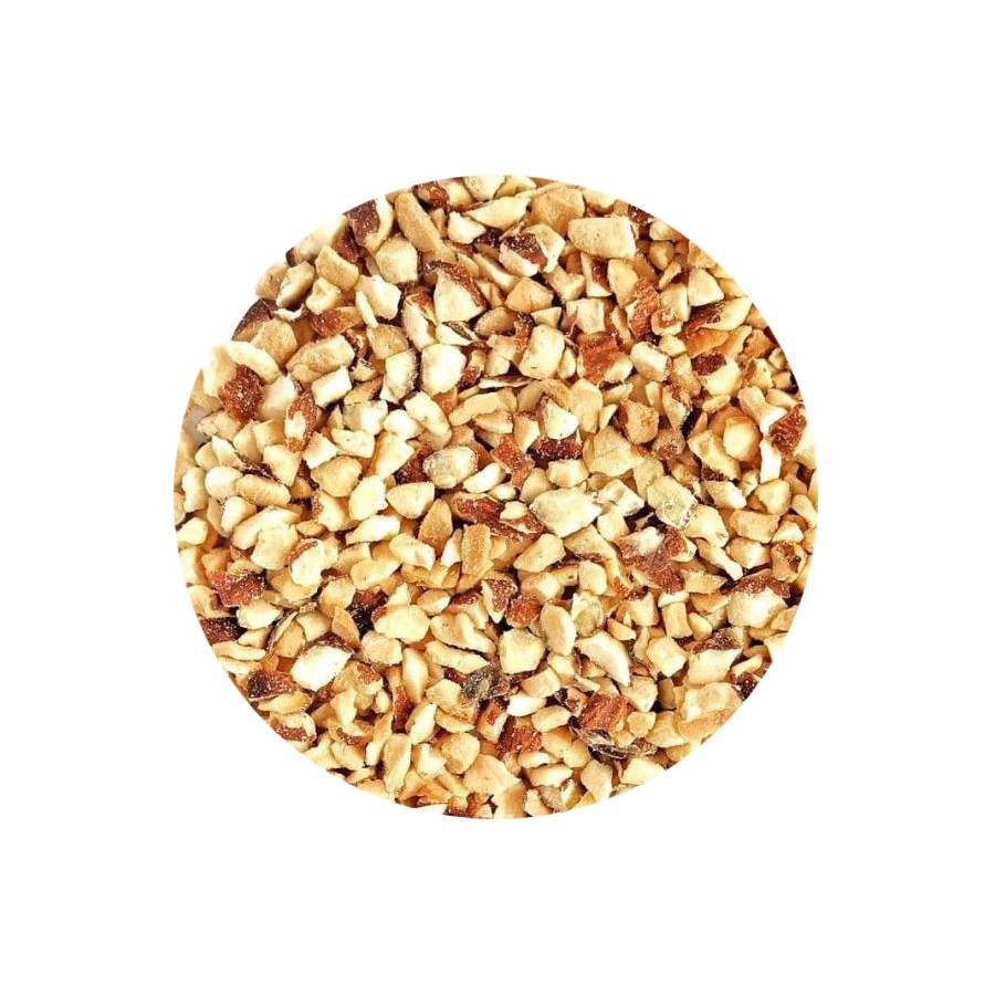 Skrudinti žemės riešutų gabaliukai 2-4 mm Skrudinti žemės riešutų gabaliukai 2-4 mm