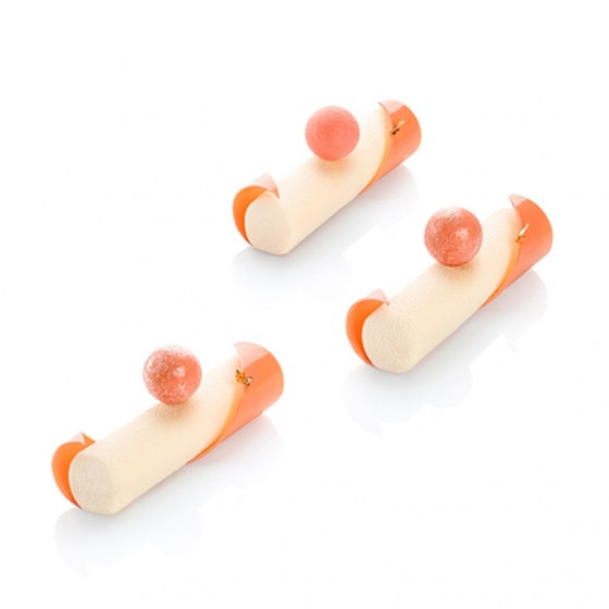 Baltojo šokolado rutulys PEACH PEARL